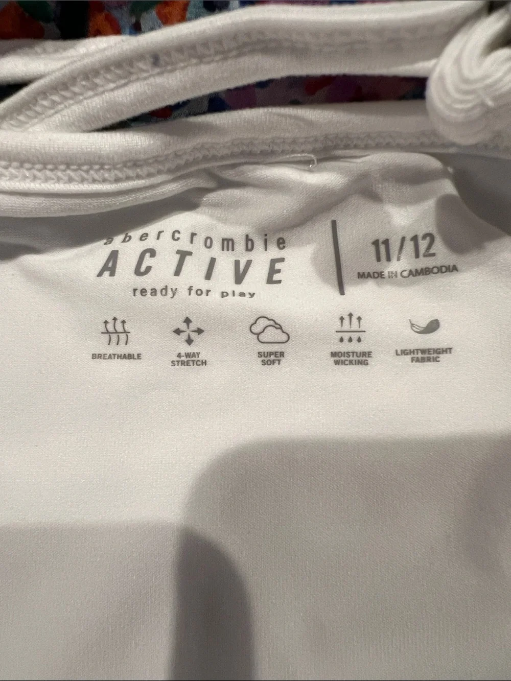 Girls Abercrombie Active White tennis sport dress size 11/12